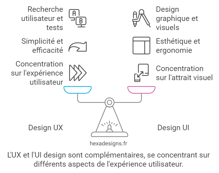 schéma différence ux ui